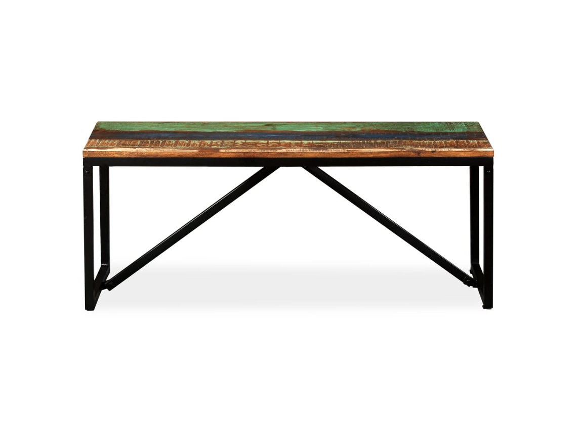 Banco em Madeira Recuperada Maciça 110x35x45 Cm MAISON EXCLUSIVE