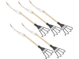 Ancinho De Mão De 5 Peças Para Jardim, Ferramenta Para Capinar, Cavar E Fazer Pequenos Trabalhos De Aeração.