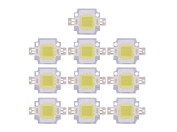 10pcs Chip Led Cob Smd 10w DC 9 10v Branco Frio Lâmpada Spot Floodlight | S/MARCA