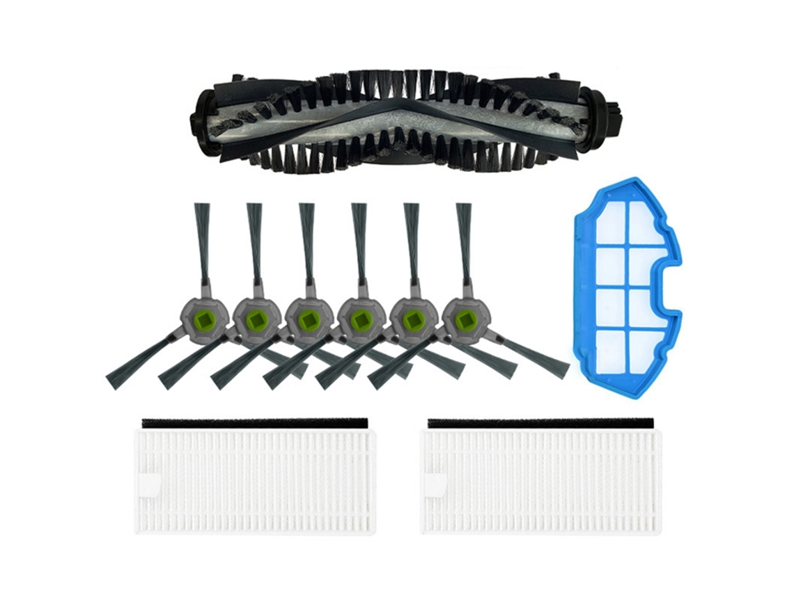 Filtros rolo escova lateral pré-filtro para moosoo mt501 mt710 mt720 robô aspirador de pó acessórios de limpeza