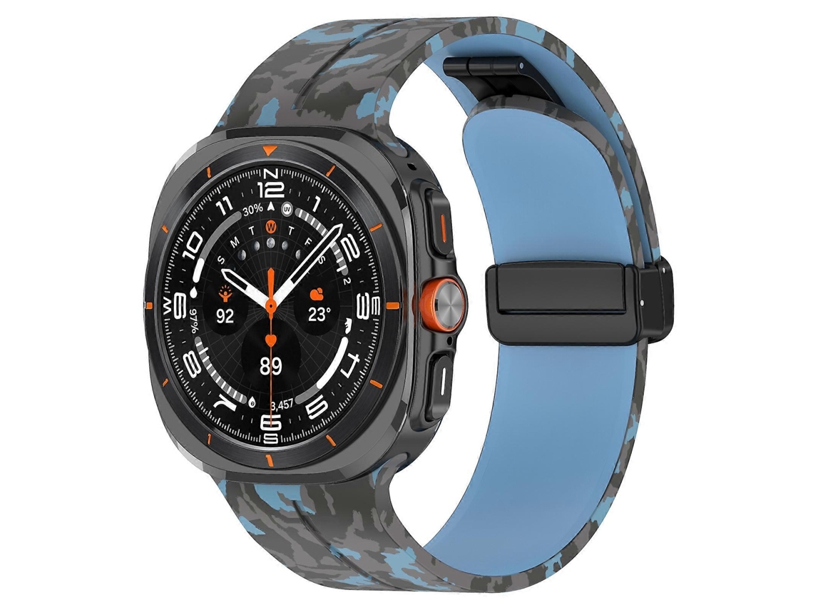 Pulseira De Silicone Com Fecho Magnético Dobrável Para Samsung Galaxy Watch Ultra 47mm