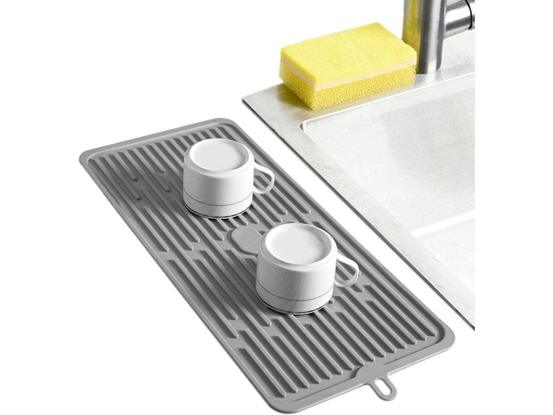 Tapete De Silicone Para Pratos 17,3 Polegadas Resistente Ao Calor, Dobrável, Cinza SUNNY SPACES
