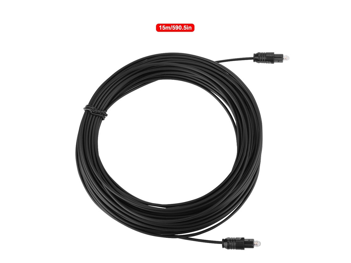 Cabo De Áudio Óptico Digital De 2,2mm (para Toslink, 15 Metros)