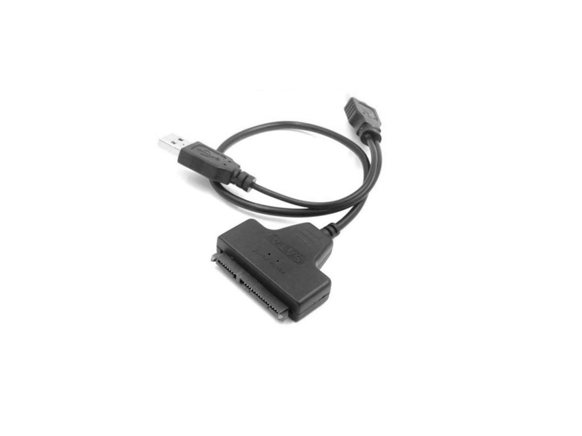Cabo Adaptador Usb Para Disco Rígido De 2,5 Polegadas, Plug And Play, Em Cobre Preto.