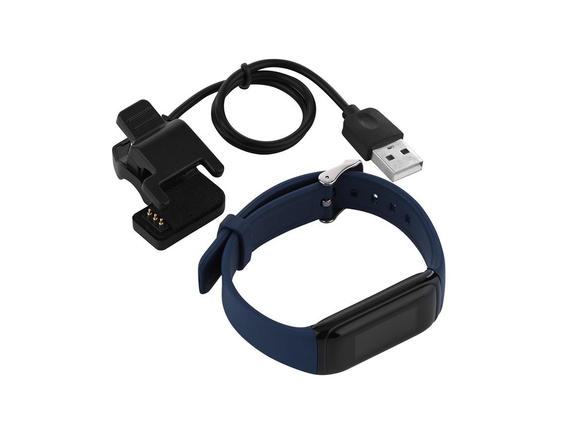 Pulseira Inteligente EOOCOO com tela colorida, monitoramento de saúde, azul