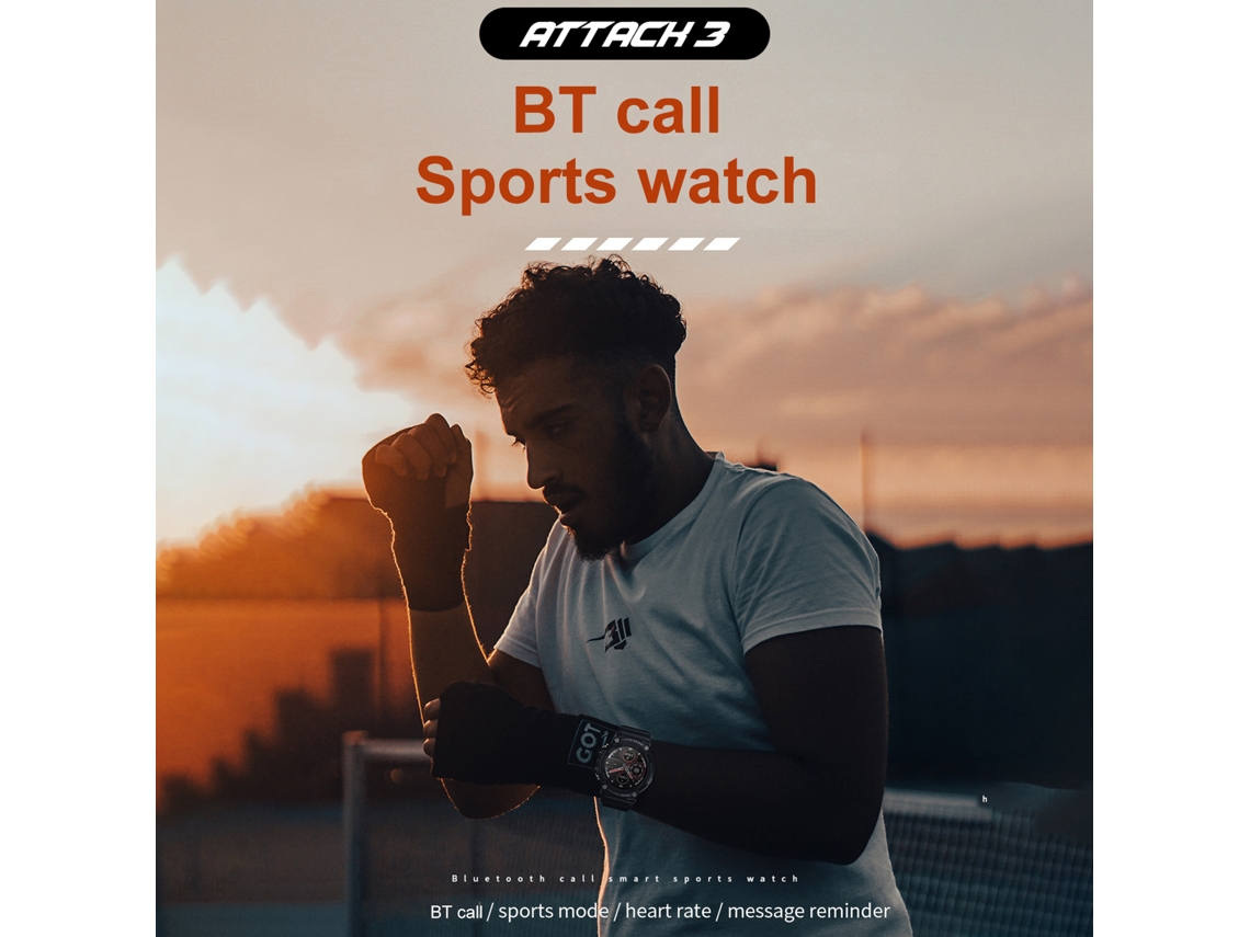 Reloj inteligente Lokmat Attack 3 con llamadas Bluetooth, monitor de ECG, IP68, pantalla AMOLED, compatible con Android e iOS | S/MARCA
