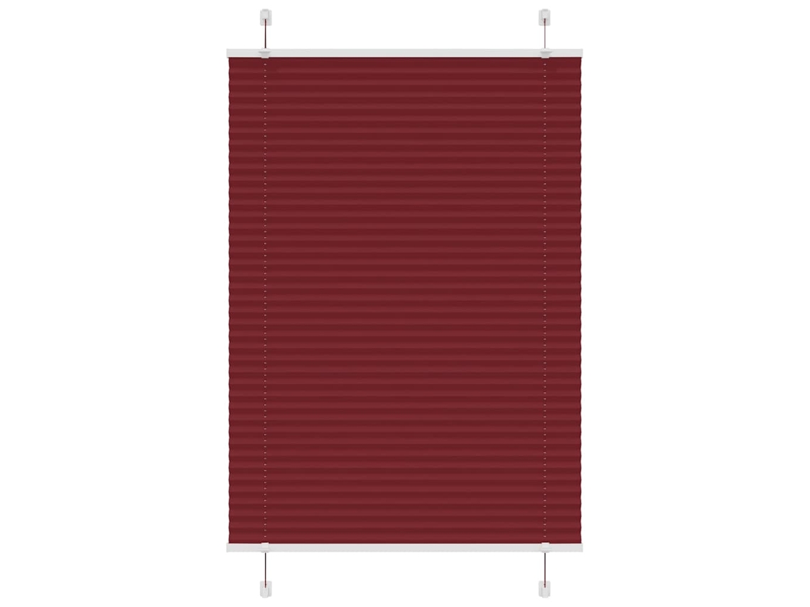 Vidaxl Plissado Cego Bordéus Vermelho 95x150 Cm Largura Tecido