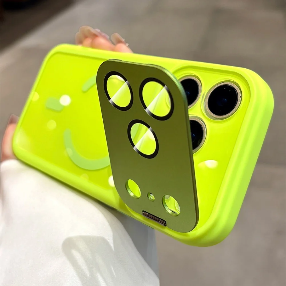Capa Protetora Com Suporte Para Lente Flip (verde) Para Iphone 17 Pro, Magnética.