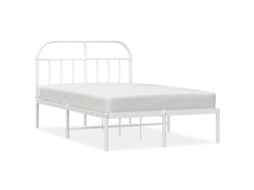 Bed Frame, Bed Frames Vidaxl Branco Aço (120 X 190 Cm)