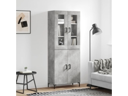 Armario alto 69,5x34x180 cm Derivados de madera Gris Cemento