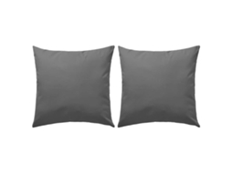 Vidaxl Almofadas Para Exterior 2 Pcs 45x45 Cm Cinzento