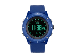 Relógio de pulso masculino de silicone, modelo DZB22, azul celeste.
