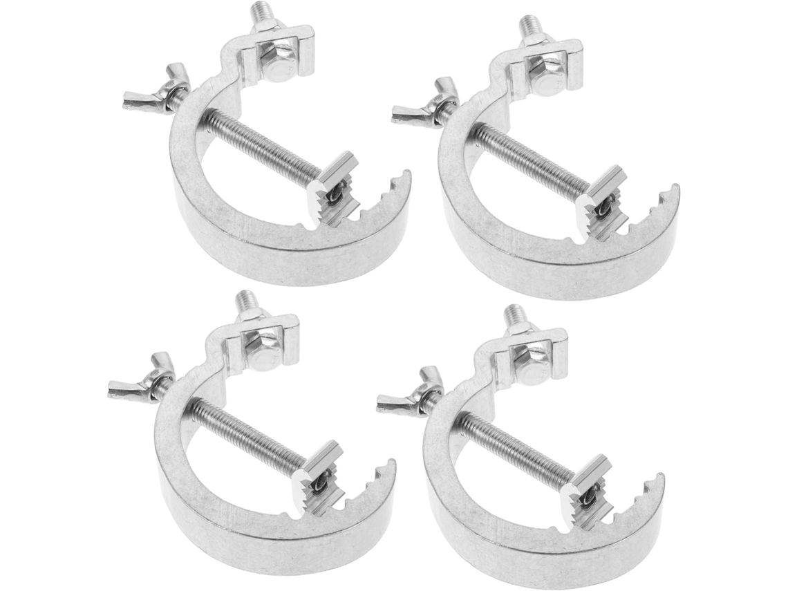 Conjunto De 4 Ganchos Metálicos Para Luz Palco, Presilhas Acessórios I