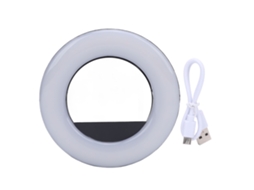 Phone Selfie Light Rechargeable Portable Clip On Selfie Fill Light With 40led 3 Light Modes For Smartphone Photography Camera Video Makeup Black