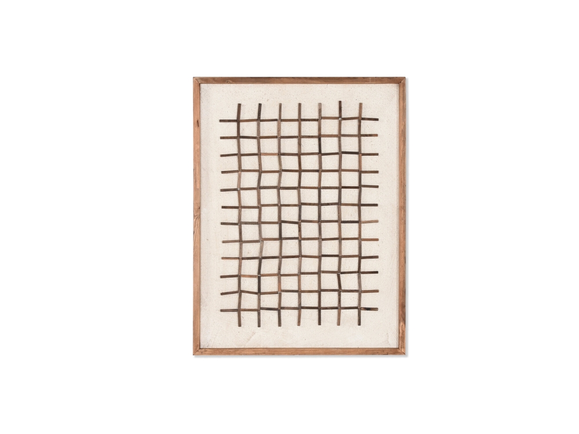 Moldura em Madeira de Pinho Reciclada, Bege, 62x4x82cm ALEXANDRA HOUSE LIVING