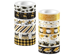 12 Rolos de Fita Washi Delicada para um Toque Festivo. Fitas Papel Decorativas, Autoadesivas e CHABERLU
