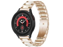 Pulseira De Metal Resinado Intercalada Para Galaxy Watch 5 Pro 45mm