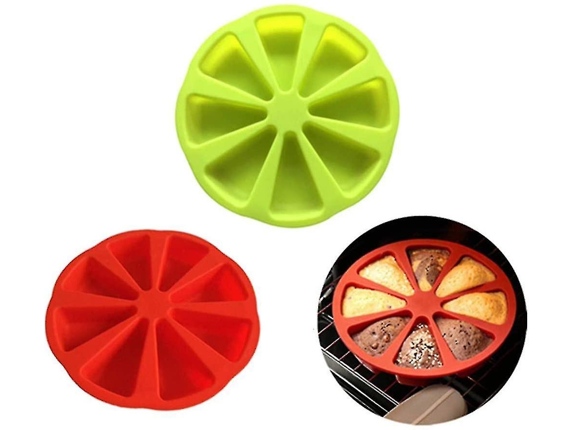 2 Formas De Assar Triangulares 8 Cavidades Silicone Forma De Scone Molde Parcial Para Bolo Triangular