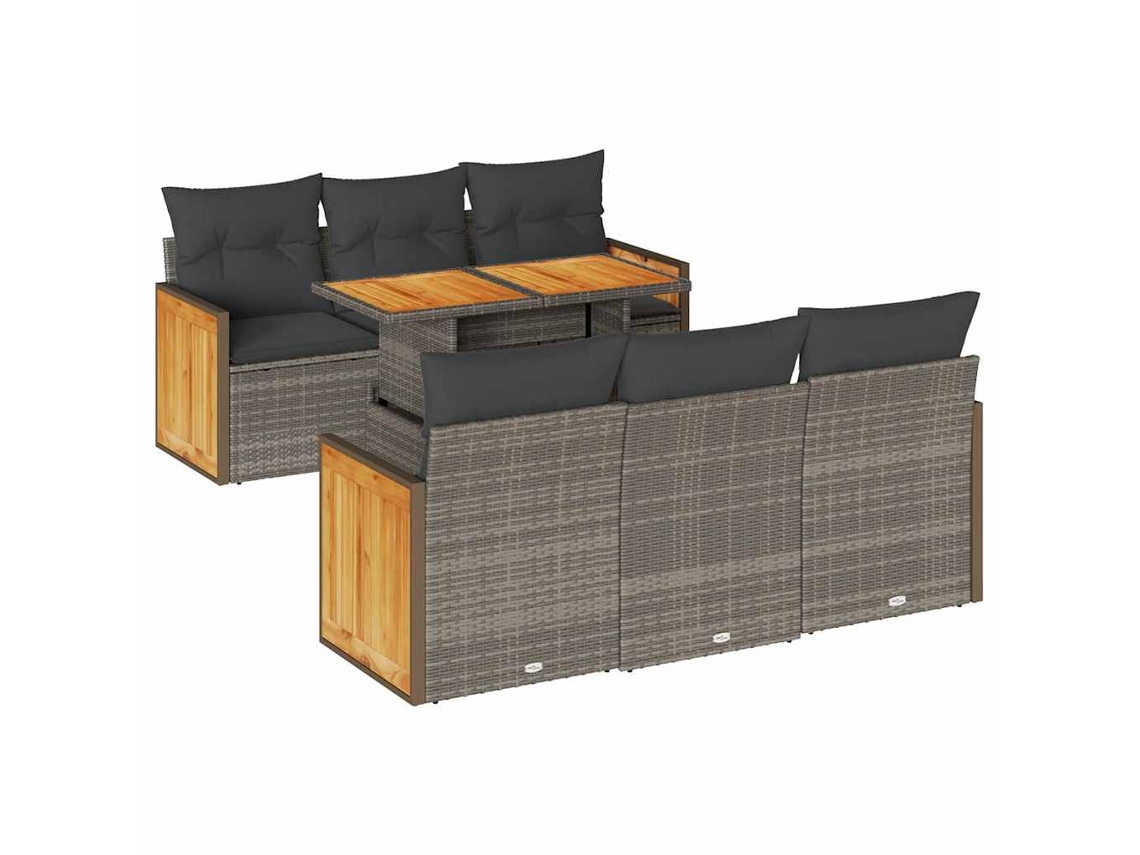 Garden Sofa Set, Garden Sofa Sets Vidaxl Cinzeto Rattan / Vime (n/a)