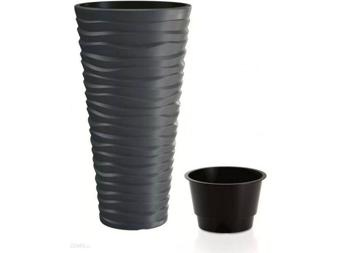 Vaso PROSPERPLAST Sand Slim (Cinzento - 39 x 39 x 75 cm)