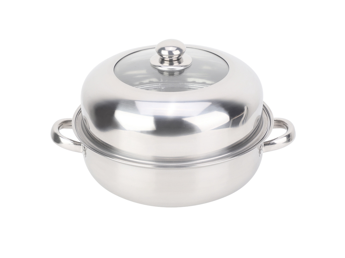 Panela de Aço Inoxidável 28cm