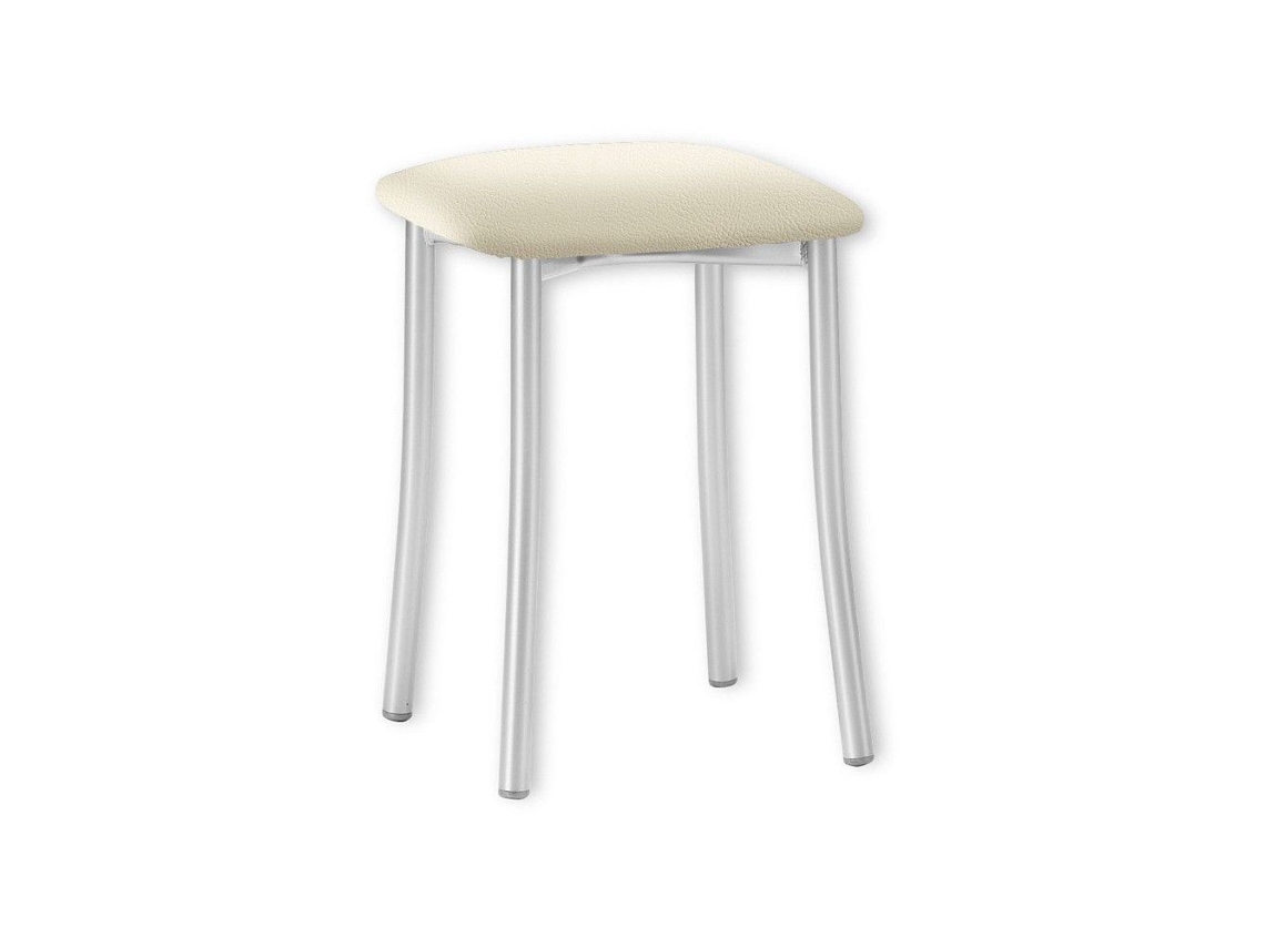 Banqueta de Cozinha Copa 33x47x33cm Sisal Prateado FANMUEBLES