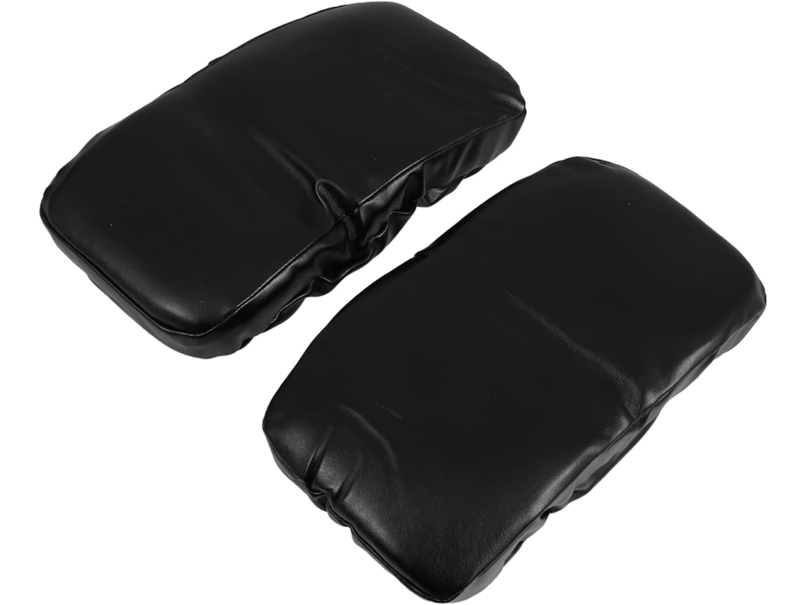 2 Capas Para Apoio De Braço Cadeira, Almofada De Suporte Em Espuma Viscoelástica E Couro Pu, Pretas, Para Casa E Viagens