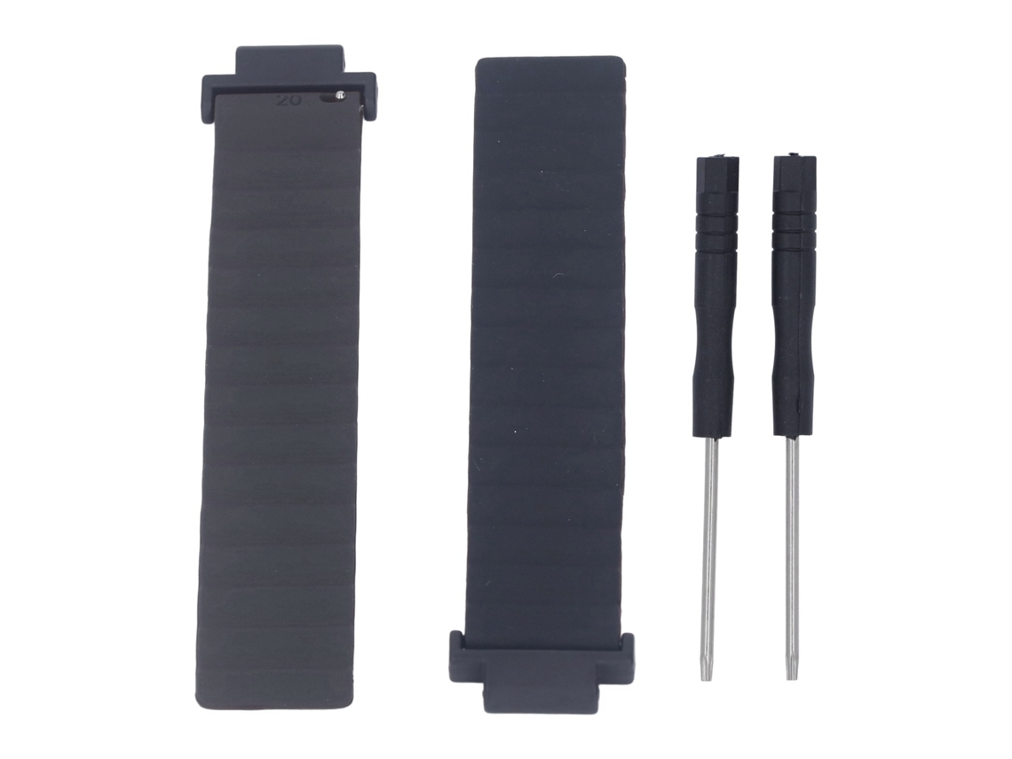 Cinto De Relógio Silicone Magnético Ajustável Garmin Forerunner 220 Preto