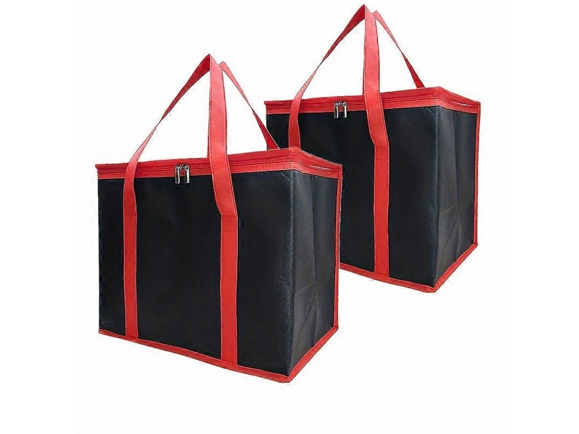 Conjunto de 2 Bolsas Térmicas XXL Isoladas Dobráveis, com Fecho de Zíper, Resistentes e Ideais para Compras e Entregas de Alimentos Design Ro GOKOCO