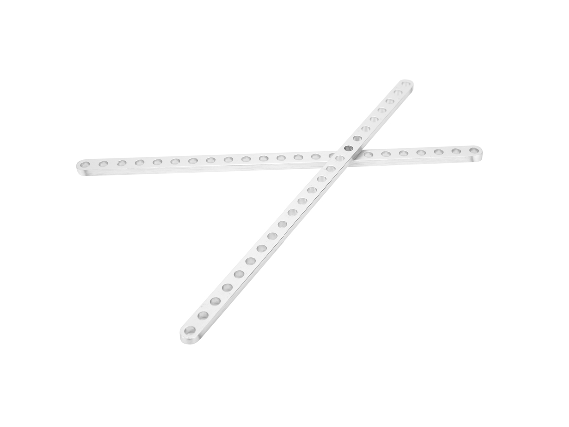 Acessórios De Robôs 2 Peças Viga Plana De Alumínio 23 Furos 4x8x184mm 3102-0023-0184