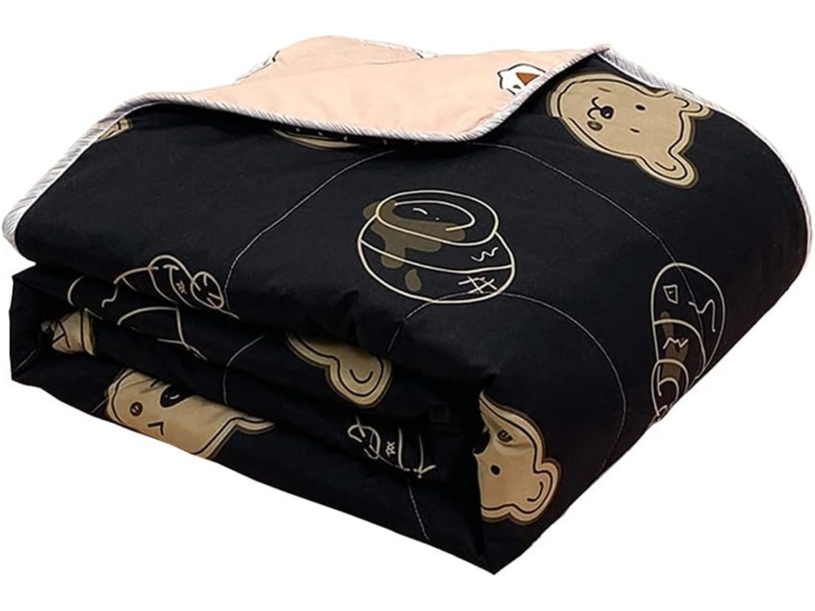 Colcha Reversível Acolchoada Fansu Capa de Cama com Estampa Ar Condicionado Conjunto Roupa para Sofá 200x230cm
