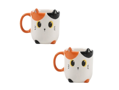 Chávena De Café Itotal Gato Laranja | 2 Unidades
