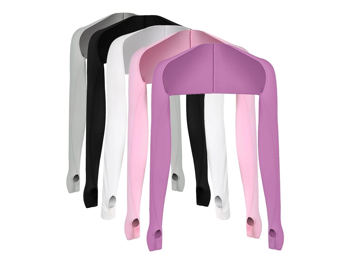 5 Pçs Mangas De Braço Cooling Com Buraco Para Dedo Anti-uv Protetor Solar Para Golf Dirigir Andar De Bicicleta Pescar