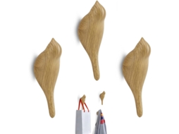 Ganchos De Madeira Com Design De Pássaros - 3 Peças, Ganchos De Parede Em Resina E Madeira Para Casacos, Toalhas, Chapéus