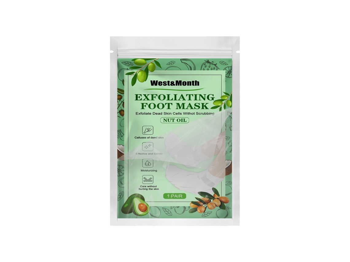 Máscara de Pé LAXISCREED com Óleo de Noz, Hidrata, Repara e Exfolia