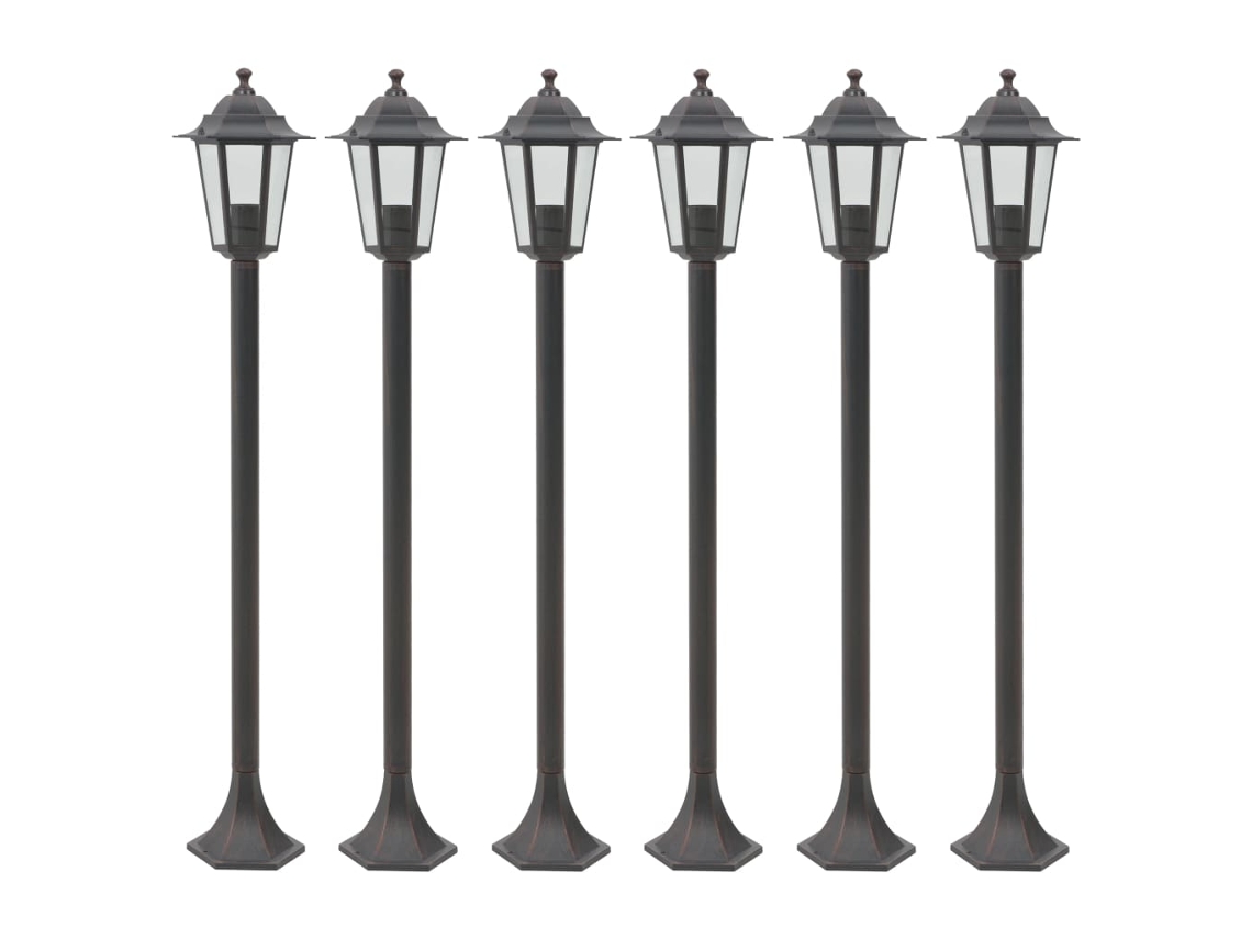 Garden Post Light, Garden Post Lights Vidaxl Marrom Alumínio (n/a)
