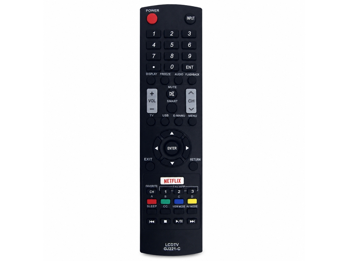 Comando À Distância Para Tv Compatível Com Sharp Gj221-c, Sem Configuração_dae
