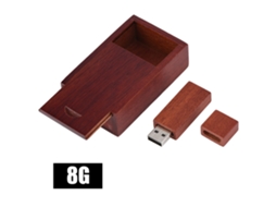 Pen Drive De Madeira, Portátil, Armazenar Dados, 8g, Usb 2.0, Com Caixa De Madeira.