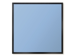 Quadro de vidro magnético azul bebê para o hall de entrada Espelharte (50x50 cm)