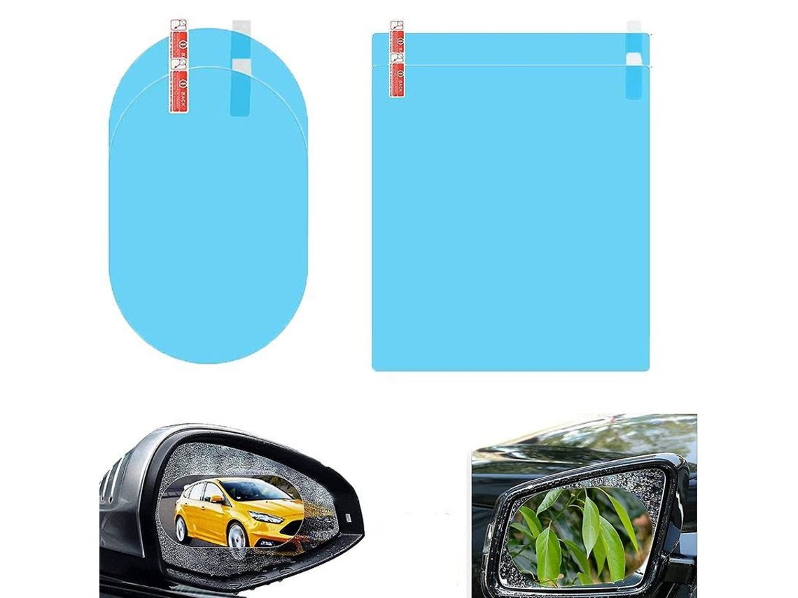 Pelicula Antilluvia Para Espejos Retrovisores De Coche Antiniebla Nano Recubrimiento 4 Piezas