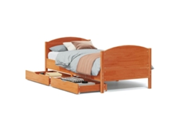 Cama Sem Colchão 75x190 cm Madeira de Pinho Maciça Castanho mel MAISON EXCLUSIVE