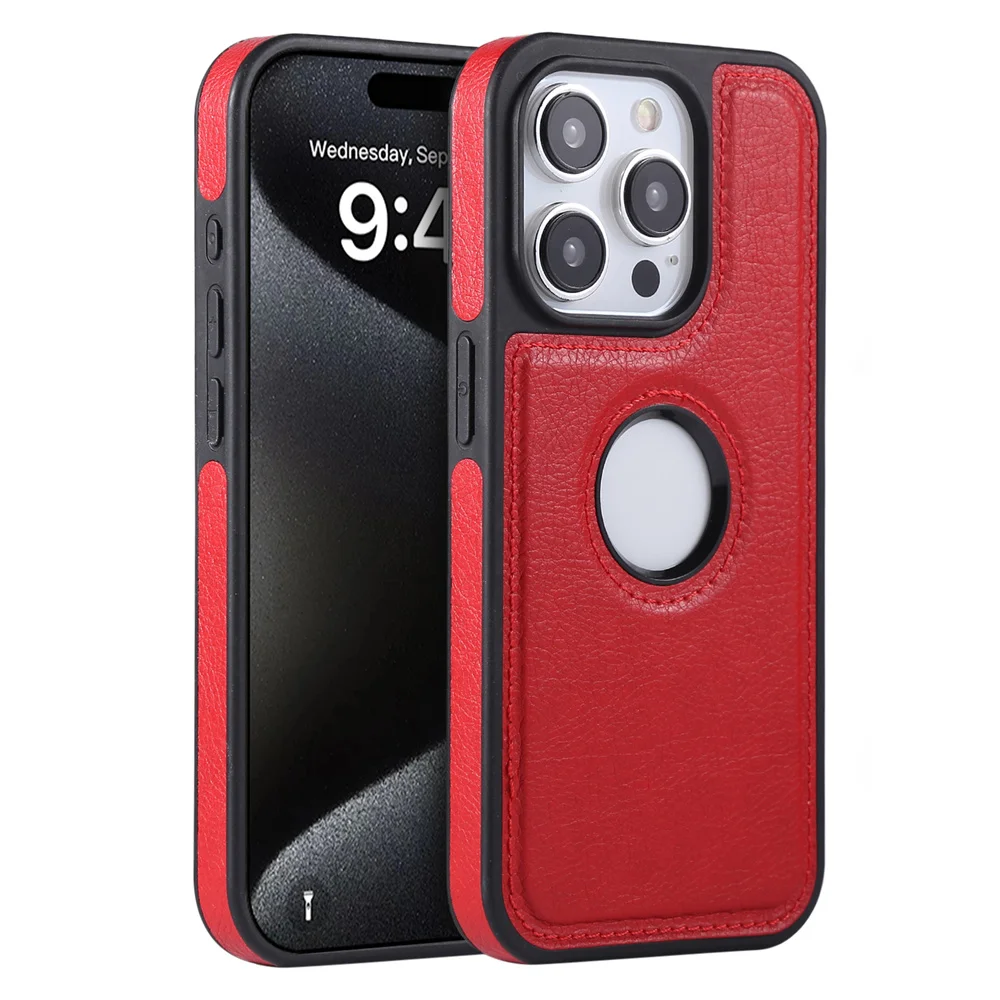Capa De Luxo Para Celular Em Couro Pu Para Iphone 13 (vermelha)