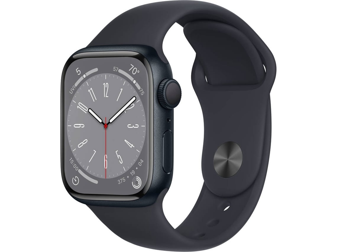 APPLE Watch Series 8 GPS 41 mm Meia-noite com Bracelete Desportiva Meia-noite