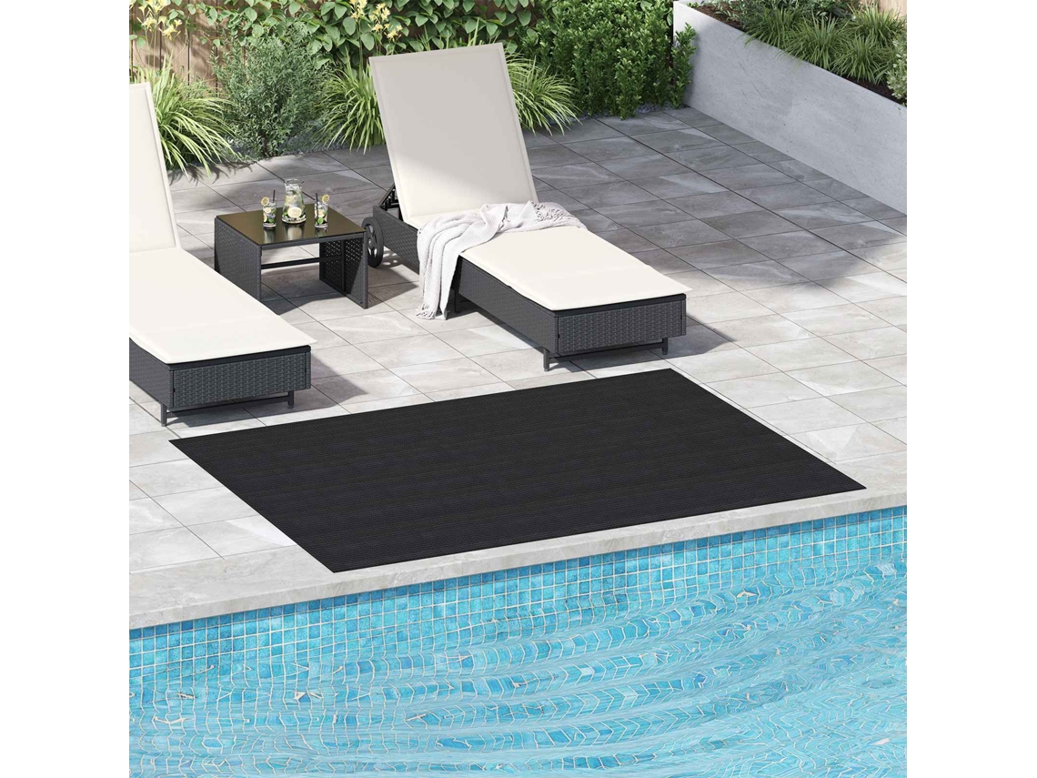 Vidaxl Tapete De Piso Preto 1,5 X 2 M Borracha