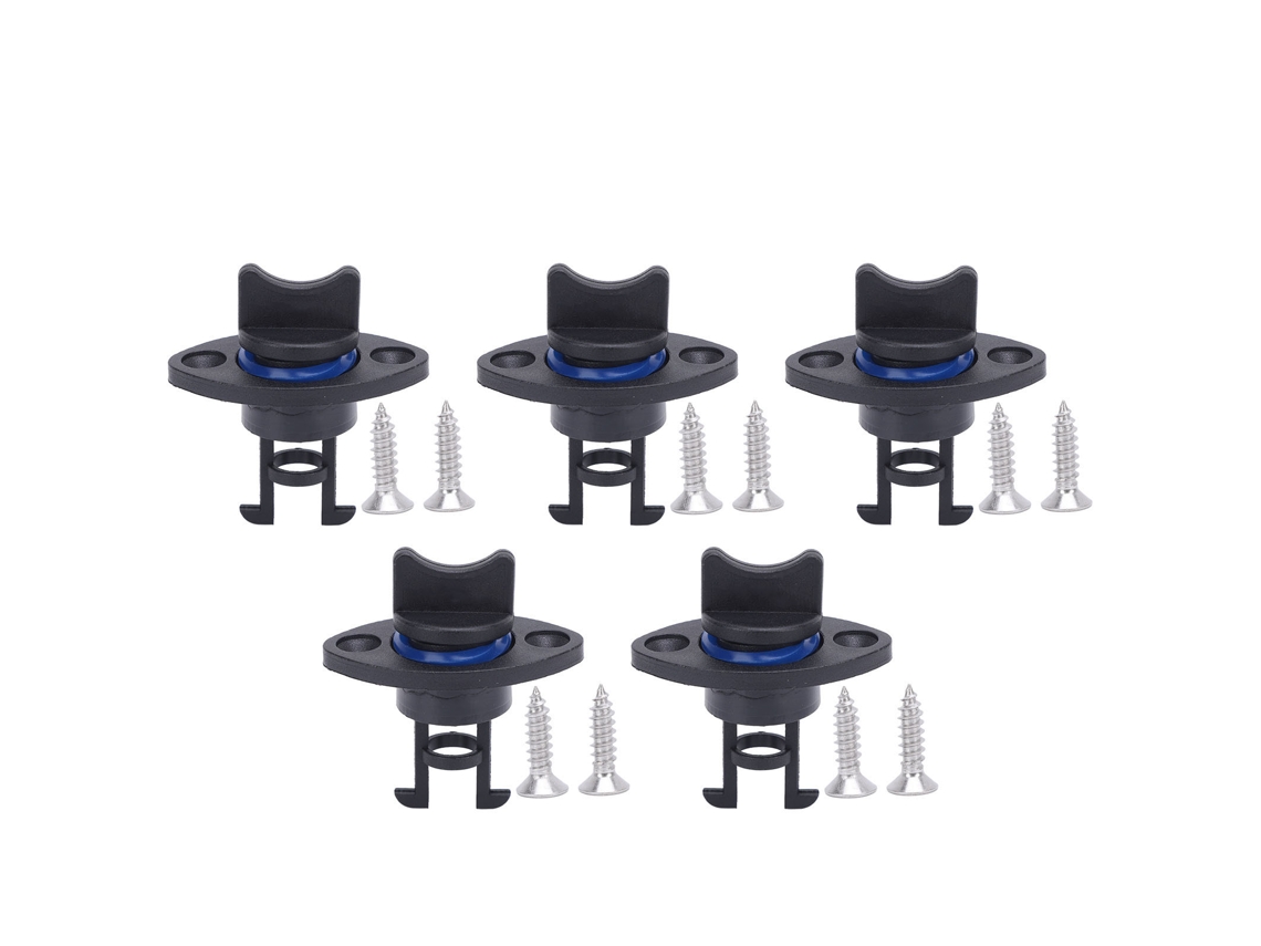 Kit De 5 Plugues De Drenagem Universal Para Barco E Canoa Com 10 Parafusos Nylon À Prova De Água