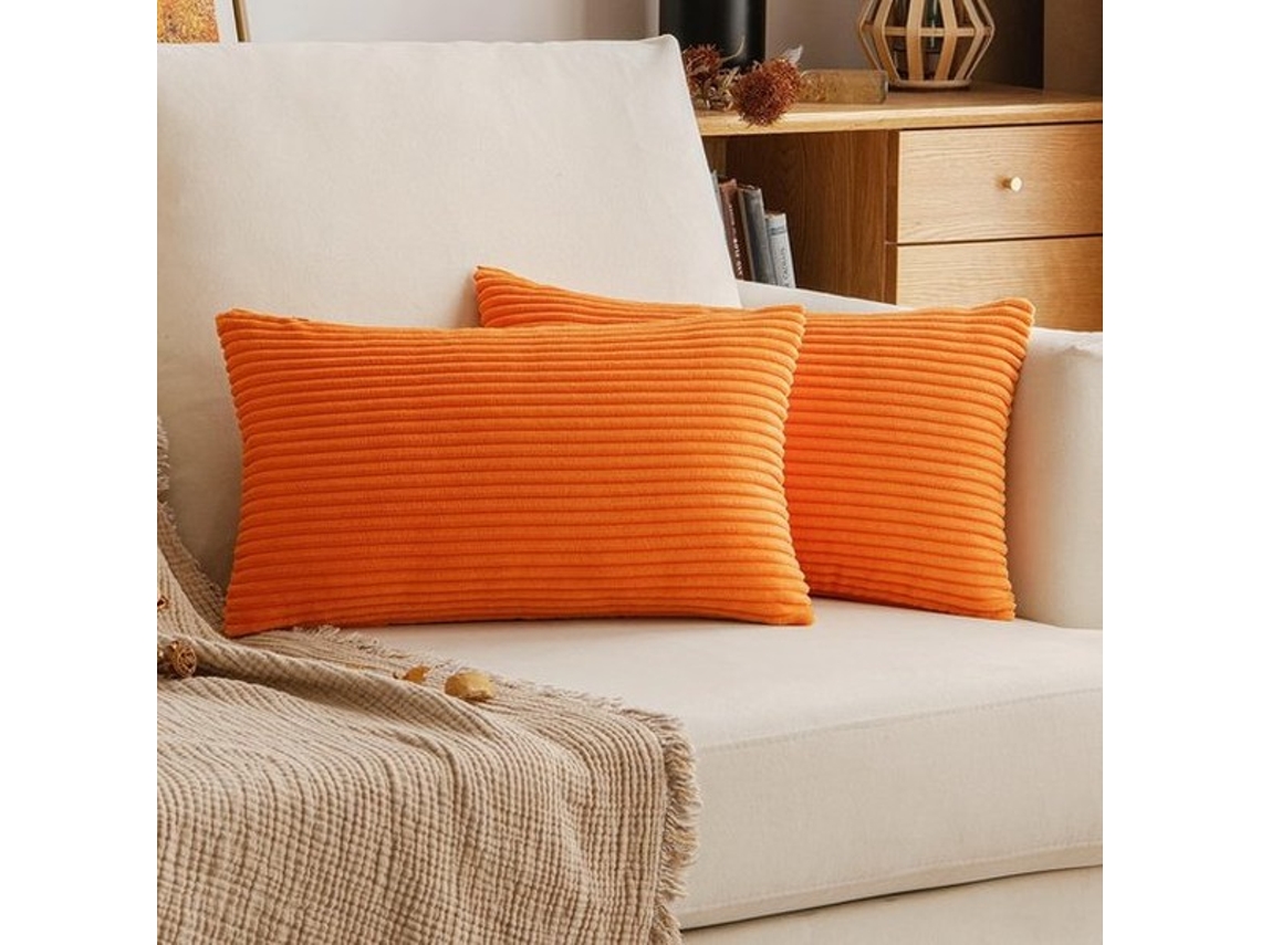 Solução De Escolha - Sierkussensloop 30x50 Cm - Corduroy - Materiais Macios - Capa Decorativa - Fechamento De Velcro Inócuo - 2 Unidades - Capa De Alm