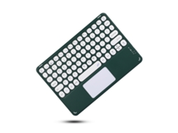 Teclado HEXINYIGJLY Bluetooth para iPad 10", Silencioso, Redondas, Touchpad, Desmontável, Verde escuro