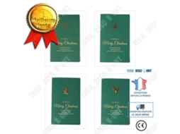 Pacote Com 10 Cartões Comemorativos Diy Td®, Feitos À Mão, Criativos, Retrô, Especiais, Metal Bronzeado, Papel, Cartões De Natal, Aquaforge
