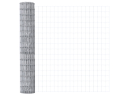 Conjunto 1 Cerca Euro Vidaxl Prateado Ferro (1,6 X 10 M)