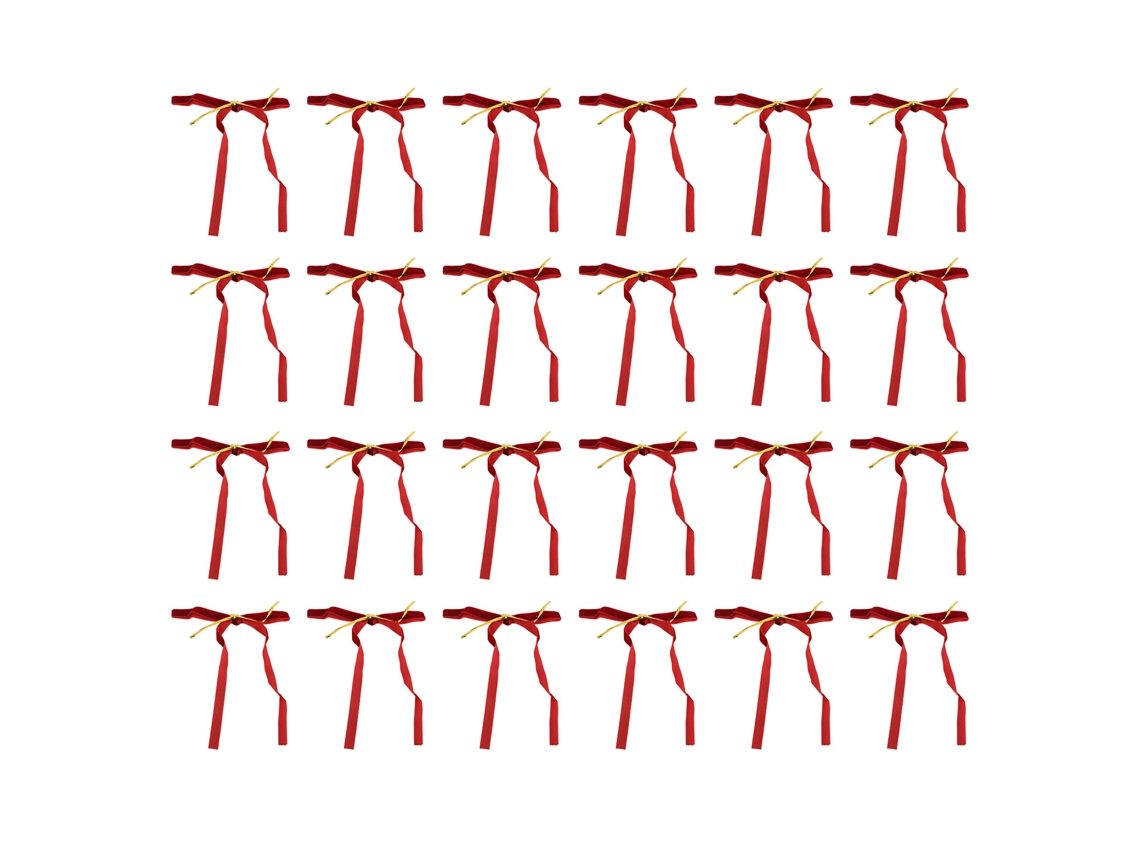 Laxiscreed Ataduras De Veludo Para Decoração De Natal Com 24 Pares De Laços Para Guirlanda E Árvore